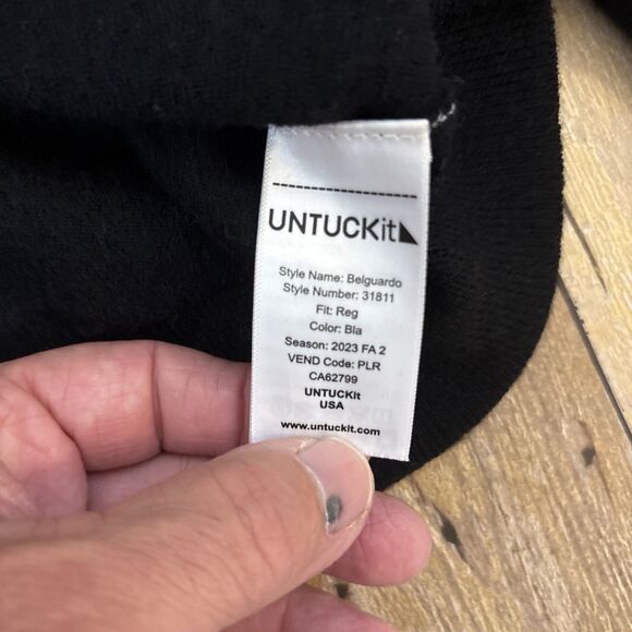 Untuckit Merino Wool Sweater 1/4 Zip Mens XL - Picture 6 of 6